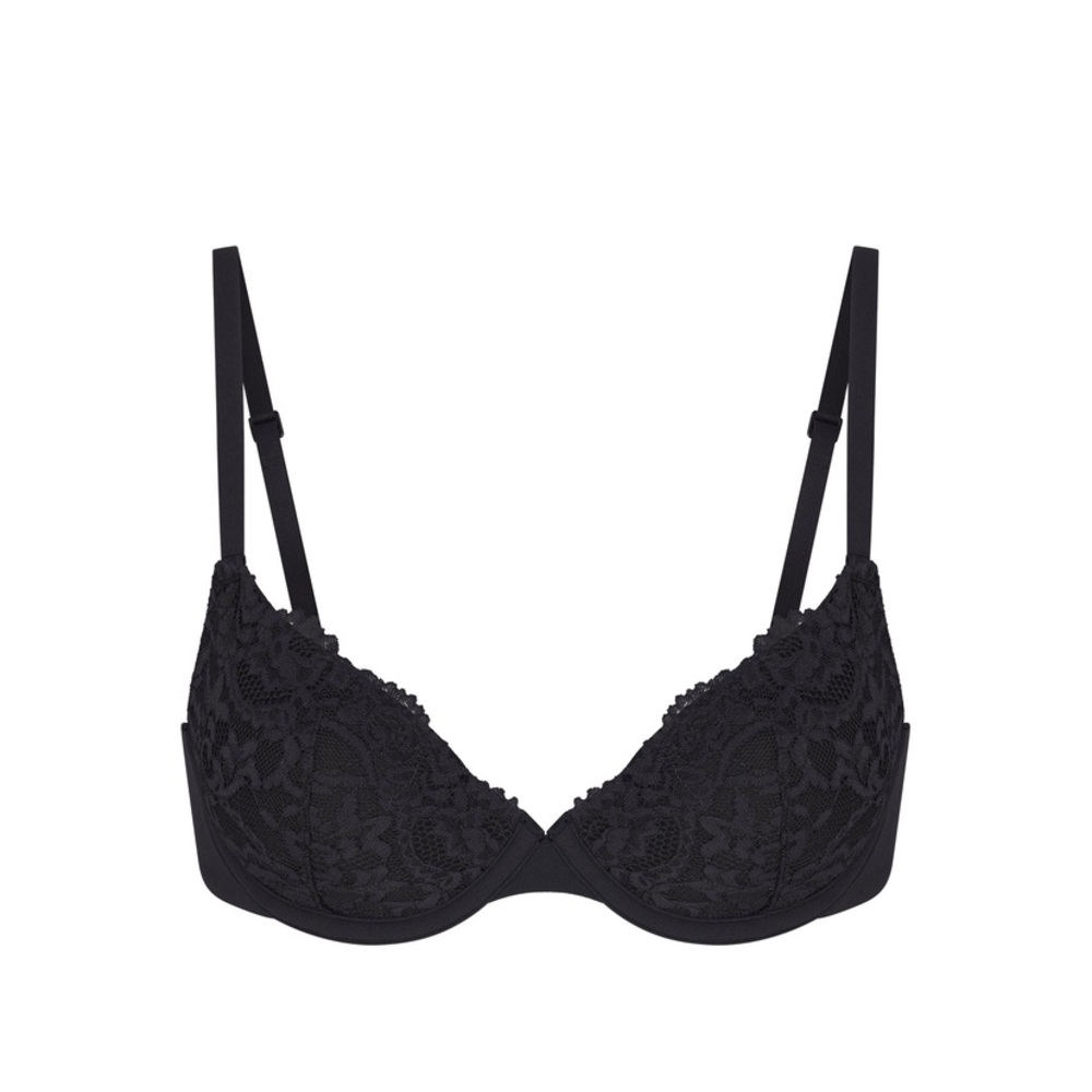 SKIMS Black T-Shirt Underwire Bra